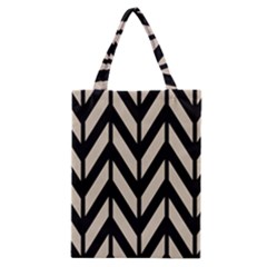 Chevrons Beige/noir Classic Tote Bag