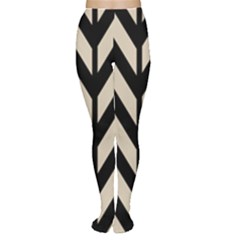 Chevrons Beige/noir Tights by kcreatif