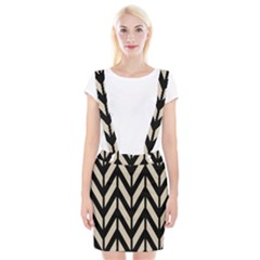 Chevrons Beige/noir Braces Suspender Skirt by kcreatif