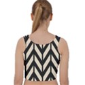 Chevrons Beige/Noir Velvet Racer Back Crop Top View2