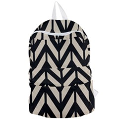 Chevrons Beige/noir Foldable Lightweight Backpack by kcreatif