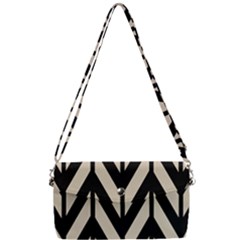 Chevrons Beige/noir Removable Strap Clutch Bag by kcreatif