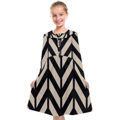 Chevrons Beige/noir Kids  Midi Sailor Dress by kcreatif