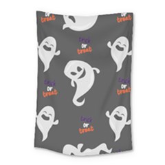 Halloween Ghost Trick Or Treat Seamless Repeat Pattern Small Tapestry