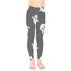 Halloween Ghost Trick Or Treat Seamless Repeat Pattern Kids  Leggings