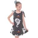 Halloween Ghost Trick or Treat Seamless Repeat Pattern Kids  Tie Up Tunic Dress View1