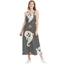 Halloween Ghost Trick or Treat Seamless Repeat Pattern Boho Sleeveless Summer Dress View1