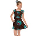 Frankenstein Halloween Seamless Repeat Pattern  Kids  Cap Sleeve Dress View1