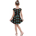 Frankenstein Halloween Seamless Repeat Pattern  Kids  Cap Sleeve Dress View2