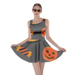 Halloween Themed Seamless Repeat Pattern Skater Dress by KentuckyClothing