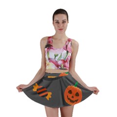 Halloween Themed Seamless Repeat Pattern Mini Skirt by KentuckyClothing