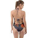 Halloween Themed Seamless Repeat Pattern Halter Cut-Out One Piece Swimsuit View2