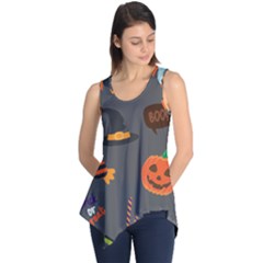 Halloween Themed Seamless Repeat Pattern Sleeveless Tunic by KentuckyClothing