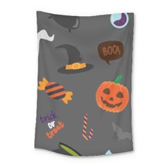 Halloween Themed Seamless Repeat Pattern Small Tapestry by KentuckyClothing