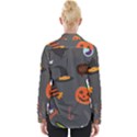 Halloween Themed Seamless Repeat Pattern Womens Long Sleeve Shirt View2