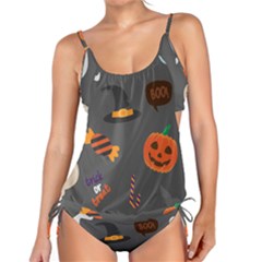 Halloween Themed Seamless Repeat Pattern Tankini Set by KentuckyClothing