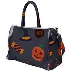 Halloween Themed Seamless Repeat Pattern Duffel Travel Bag by KentuckyClothing