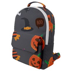 Halloween Themed Seamless Repeat Pattern Flap Pocket Backpack (small) by KentuckyClothing