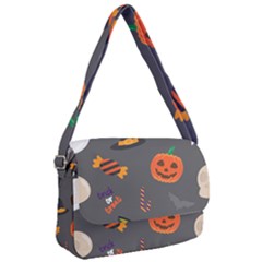 Halloween Themed Seamless Repeat Pattern Courier Bag by KentuckyClothing