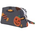 Halloween Themed Seamless Repeat Pattern Wristlet Pouch Bag (Large) View2