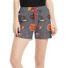 Halloween Themed Seamless Repeat Pattern Runner Shorts by KentuckyClothing