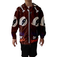 Halloween Seamless Repeat Pattern Kids  Hooded Windbreaker by KentuckyClothing