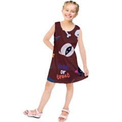 Halloween Seamless Repeat Pattern Kids  Tunic Dress by KentuckyClothing