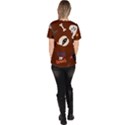 Halloween Seamless Repeat Pattern Women s V-Neck Scrub Top View4