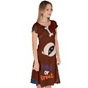 Halloween Seamless Repeat Pattern Classic Short Sleeve Dress View3