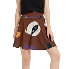 Halloween Seamless Repeat Pattern Waistband Skirt by KentuckyClothing