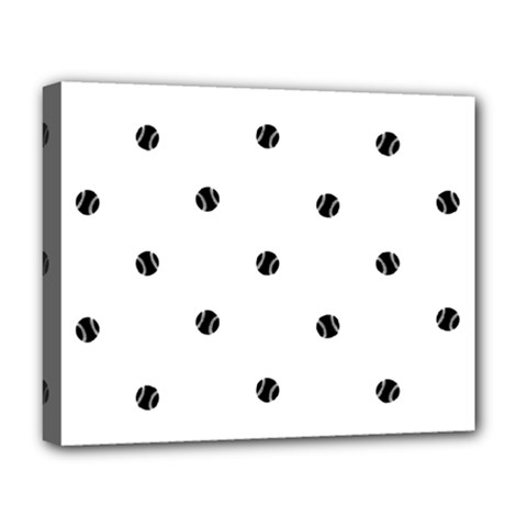 Black And White Baseball Print Pattern Deluxe Canvas 20  X 16  (stretched) by dflcprintsclothing