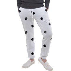 Black And White Baseball Print Pattern Men s Jogger Sweatpants by dflcprintsclothing