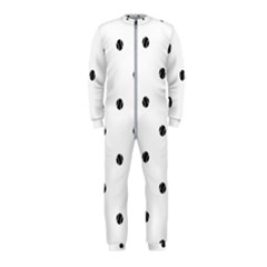 Black And White Baseball Print Pattern Onepiece Jumpsuit (kids)