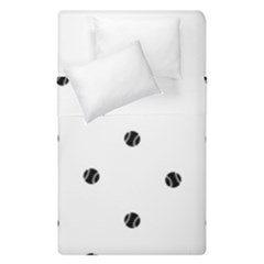 Black And White Baseball Print Pattern Duvet Cover Double Side (single Size)