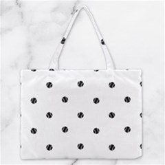 Black And White Baseball Print Pattern Zipper Medium Tote Bag by dflcprintsclothing