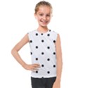 Black And White Baseball Print Pattern Kids  Mesh Tank Top View1