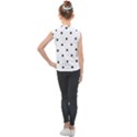 Black And White Baseball Print Pattern Kids  Mesh Tank Top View2