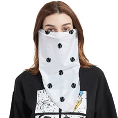 Black And White Baseball Print Pattern Face Covering Bandana (triangle) by dflcprintsclothing