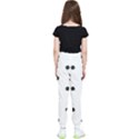 Black And White Baseball Print Pattern Kids  Elastic Waist Pants View2