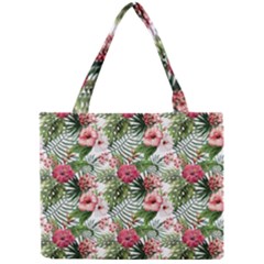 Monstera Flowers Pattern Mini Tote Bag by goljakoff