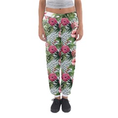 Monstera Flowers Pattern Women s Jogger Sweatpants by goljakoff