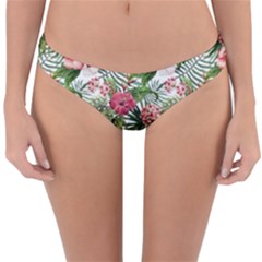 Monstera Flowers Pattern Reversible Hipster Bikini Bottoms by goljakoff