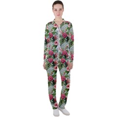 Monstera Flowers Pattern Casual Jacket And Pants Set by goljakoff