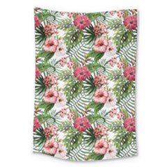 Monstera Flowers Pattern Large Tapestry by goljakoff