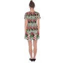 Monstera flowers pattern Drop Hem Mini Chiffon Dress View2