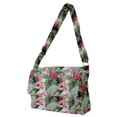 Monstera Flowers Pattern Full Print Messenger Bag (m) by goljakoff