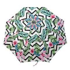 Zigzag Flowers Folding Umbrellas by goljakoff