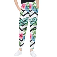 Zigzag Flowers Tapered Pants by goljakoff