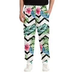 Zigzag Flowers Men s Elastic Waist Pants by goljakoff