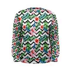 Zigzag Flowers Pattern Women s Sweatshirt by goljakoff